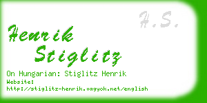 henrik stiglitz business card